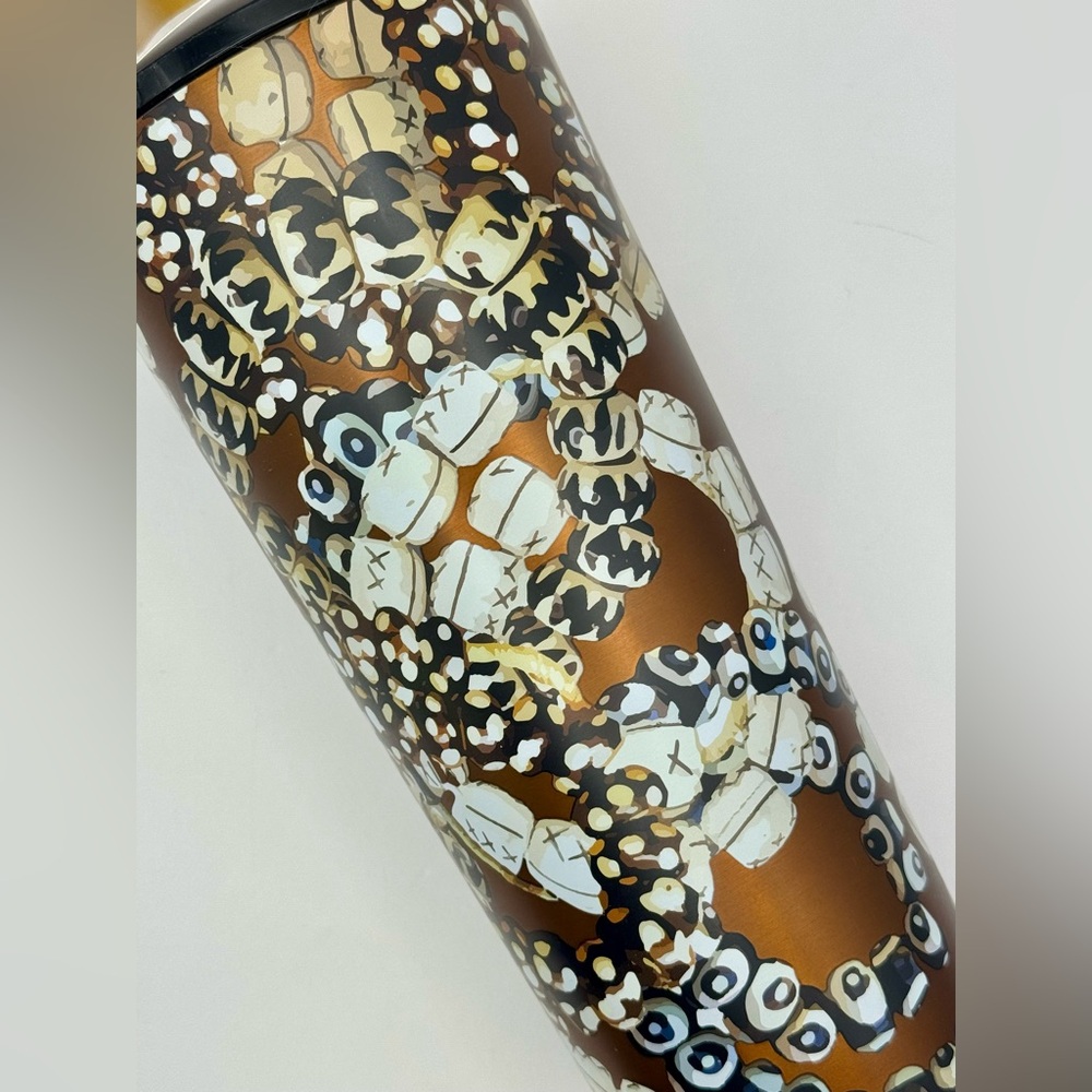 Starbucks Shadé Akanbi Batik Beads Stainless Steel Cold Cup 24 Oz Bronze NWT - Picture 3 of 11